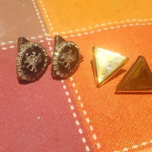 - Men vintage collar cuffs, clips, jewelry Western Dance